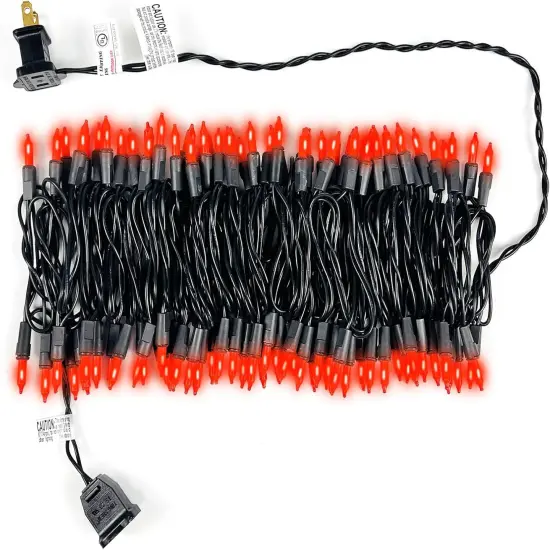 Halloween Lights 100 Counts Black Wire Connectable of Lighting String {2}