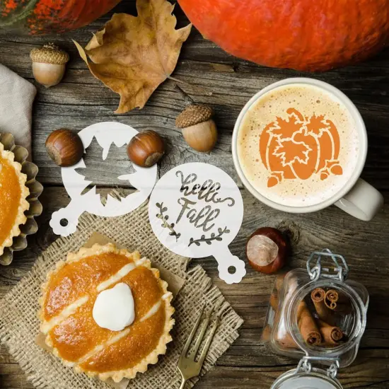 36 Pieces Thanksgiving Stencils Fall Reusable Cookie Cake Stencils {3}