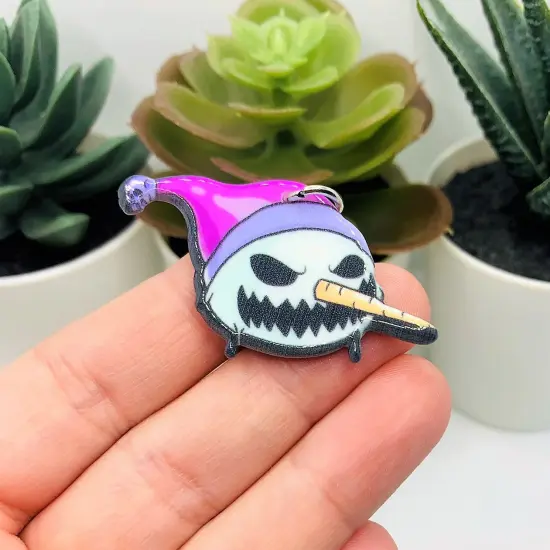 Creepy Christmas Scary Snowman Charms, 27x49mm {3}