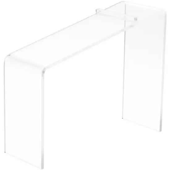 Plymor Clear Acrylic Elevated Heel Shoe Display Riser, 3" W x 9" D x 7" H {1}