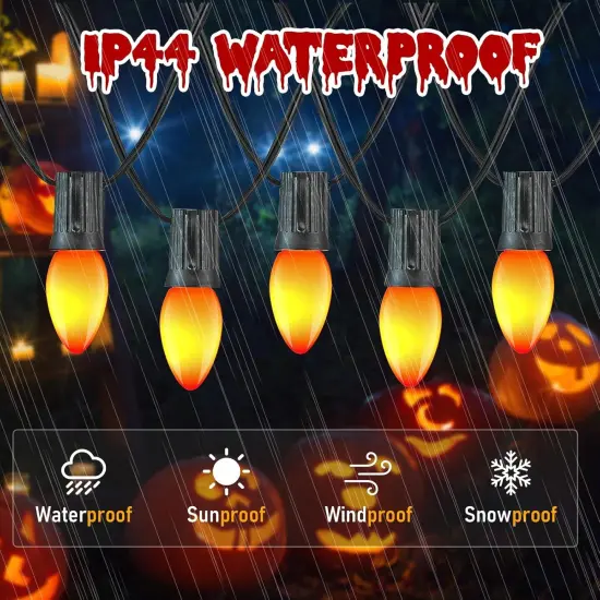 25FT Halloween Orange LED String Lights {3}