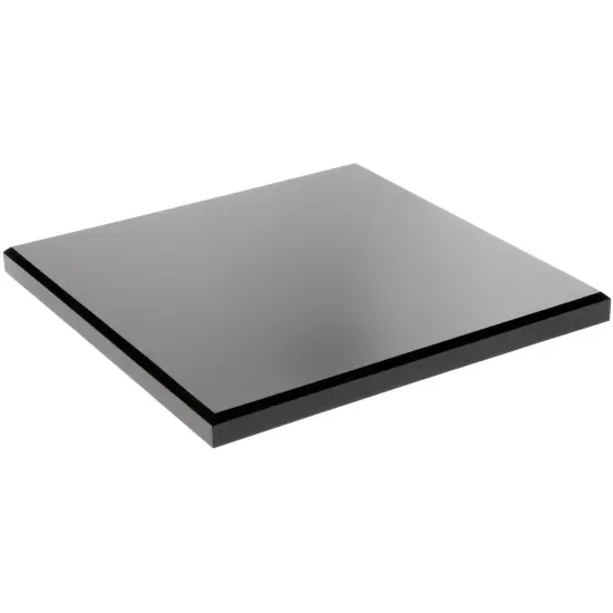 Plymor Black Acrylic Square Beveled Display Base, 10" W x 10" D x 0.75" H {1}