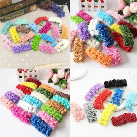 Artificial Rose Flower Heads Real Looking Foam Fake Roses Heads for DIY {4}