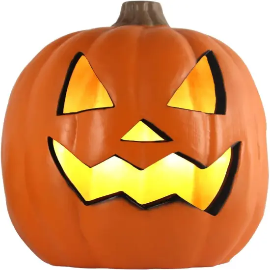 Outdoor Lighted Pumpkin for Halloween - Jack O Lantern {1}