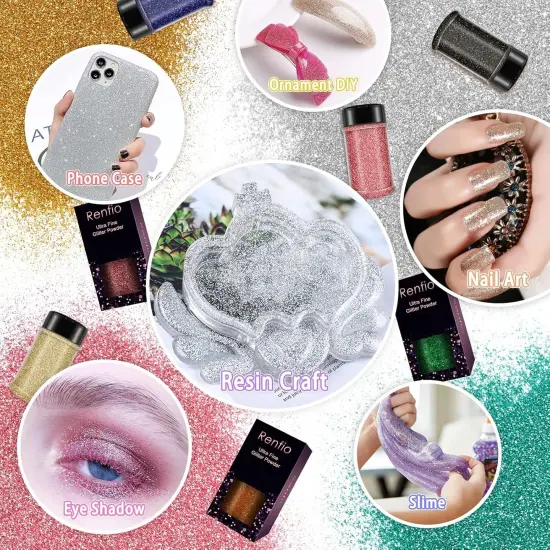 Purple Glitter, 2.11 Oz/60g Fine Glitter, Glitter for Crafts, 1/128" Halloween Glitter {3}