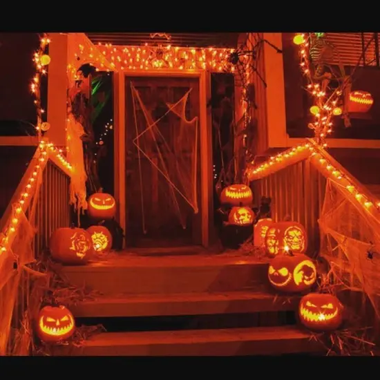 100 Count 20FT String Light Orange Halloween Light {2}