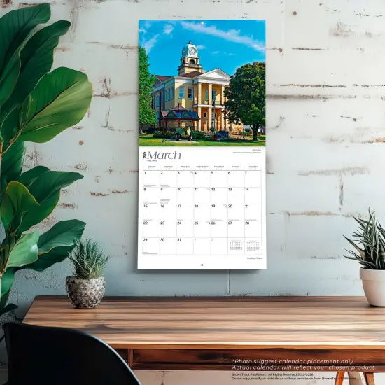 Buckeye State | Ohio Places | 2026 12 x 24 Inch (Hanging) Monthly Square Wall Calendar | Plastic-Free {5}