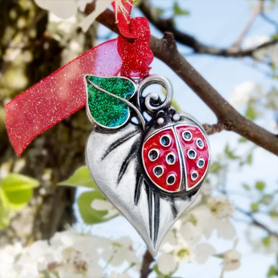 Gloria Duchin Ladybug on Leaf Ornament {2}