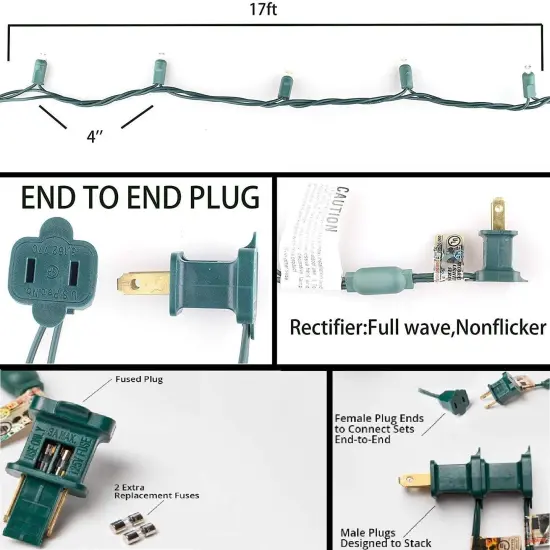 50 Count 5MM Wide Angle Led Christmas Lights Set {5}