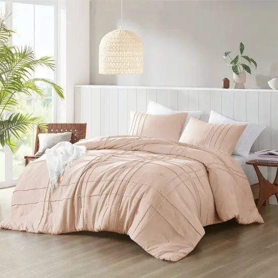 Polyester Pinch Pleat Comforter Set with Matching Shams {8}