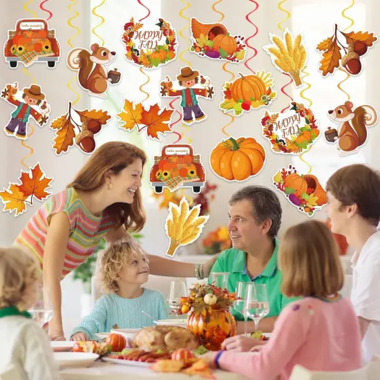 40Pcs Fall Hanging Swirls Ceiling Decorations - Maple Leaf {2}