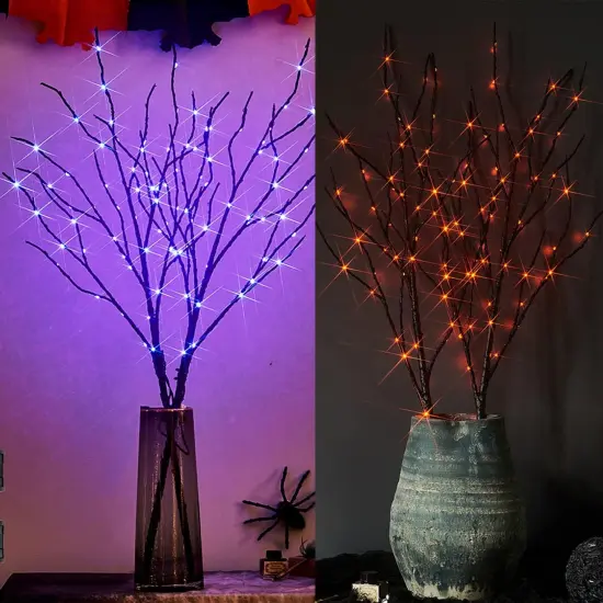 Lighted Halloween Tree Branches {4}