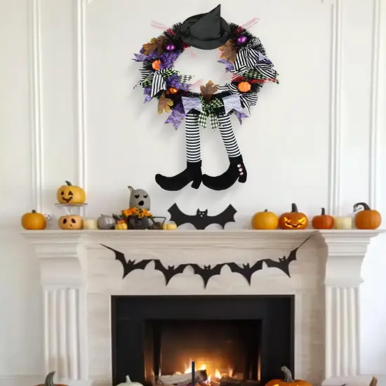 Halloween Witch Wreath - Black {5}