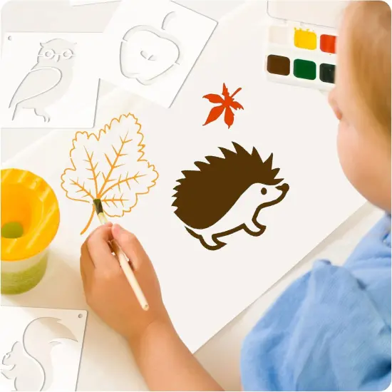 66 Pcs Small Stencils for Crafts Reusable 3 Inch Stencils {4}