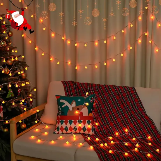 Christmas Orange String Lights - 100 LED ,33FT, 8 Modes {3}
