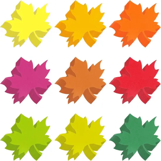 360 Pcs Fall Cutouts Paper 3.9 Inch Leaf Cutouts {1}