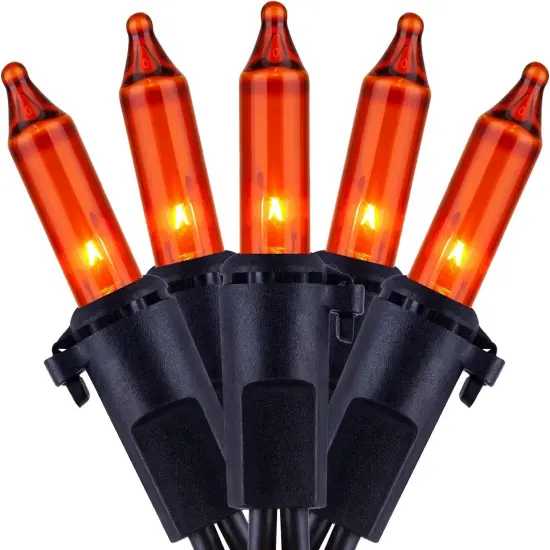 Pack of 2 Sets 33 ft 100 Count Christmas String Lights (Orange) {1}