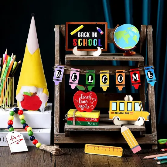 16 Pcs Back to School Tiered Tray Decor {2}