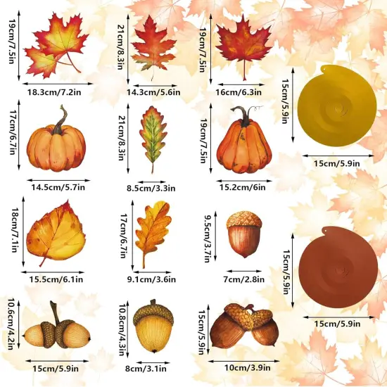 32Pcs Fall Hanging Swirl - Pumpkin, Maple Leaf, and Pinecone {2}