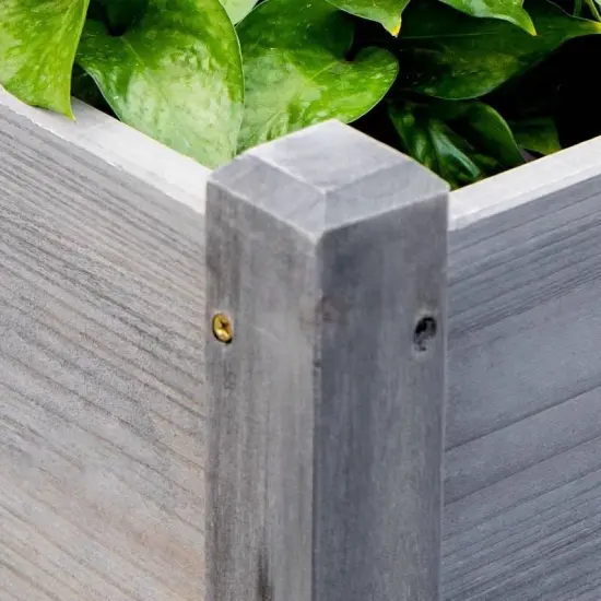 FarmHouse 3 Wooden Elevated Planter Raised Garden Beds Grey {3}