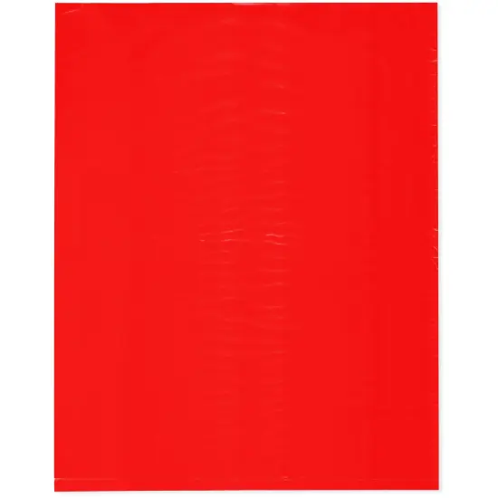 Plymor 12" x 15", Red 2 Mil Flat Open Plastic Poly Bags {1}