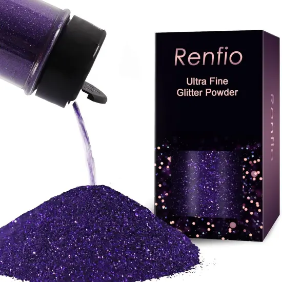 Purple Glitter, 2.11 Oz/60g Fine Glitter, Glitter for Crafts, 1/128" Halloween Glitter {1}