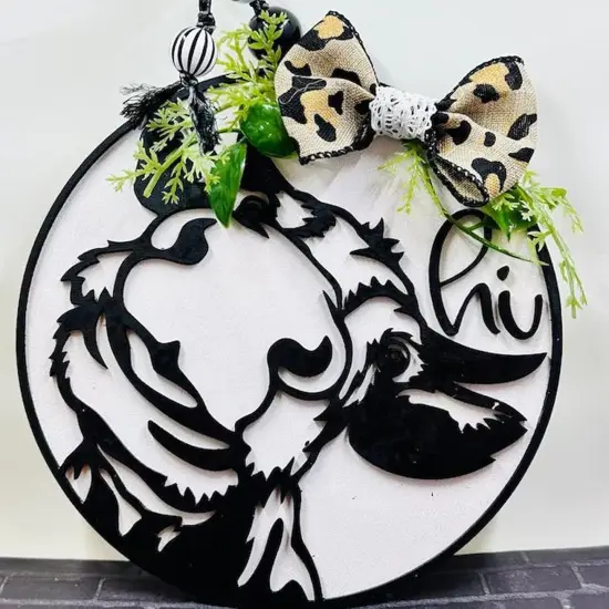 9 Pcs Welcome Stencils for Painting on Wood Reusable Round (9 Welcome) {4}