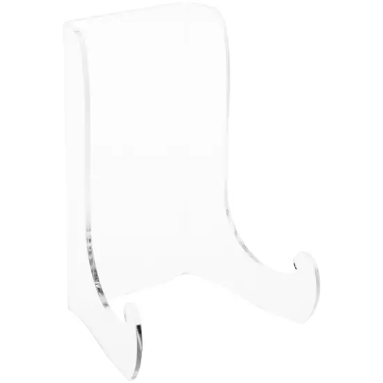 Plymor Clear Acrylic Flat Back Easel With Shallow Support Ledges, 6" H x 4" W x 3.25" D {1}