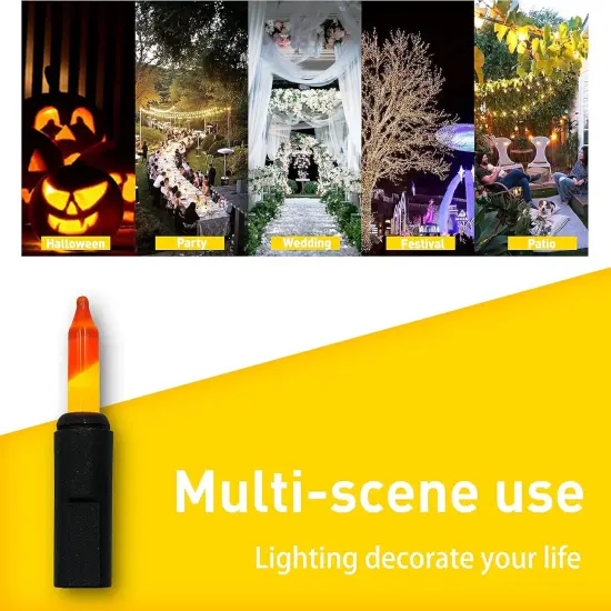 Halloween Orange Lights String Outdoor 100 {4}