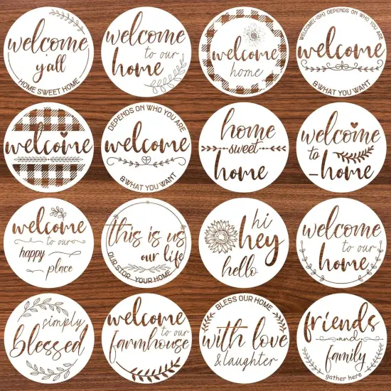16 Pcs 12" Welcome Stencils {1}
