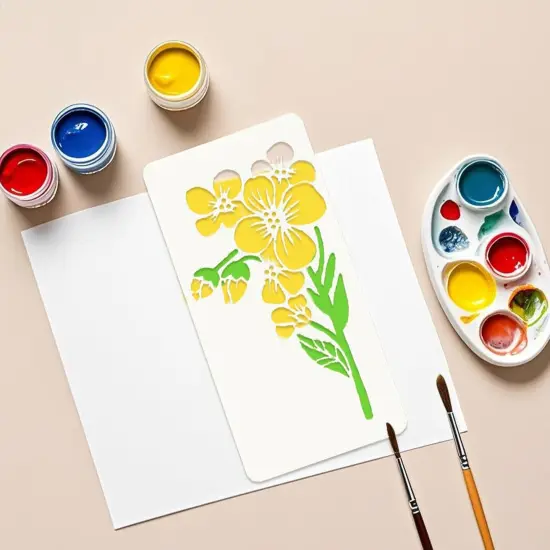 18 Sheet Reusable Flower Stencils for Painting,Stencils {3}