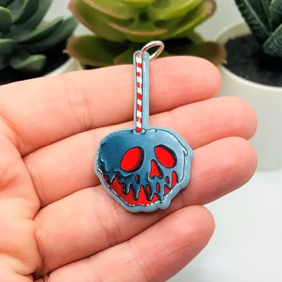 Creepy Christmas Poison Apple Charms, 27x47mm {4}