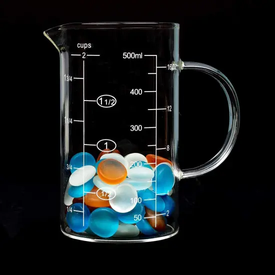 Flat Marbles Vase Filler - 0.68 Lb (70 pcs) Aqua White & Orange Glass Pebbles Vases - Clear Glass Stones for Vases - Flat Glass Marble for craft and Home d&eacute;cor - Aquarium Glass Marble filler {6}