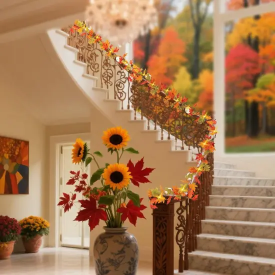 2 Pack Fall Garland with Lights (6FT, Timer) {5}