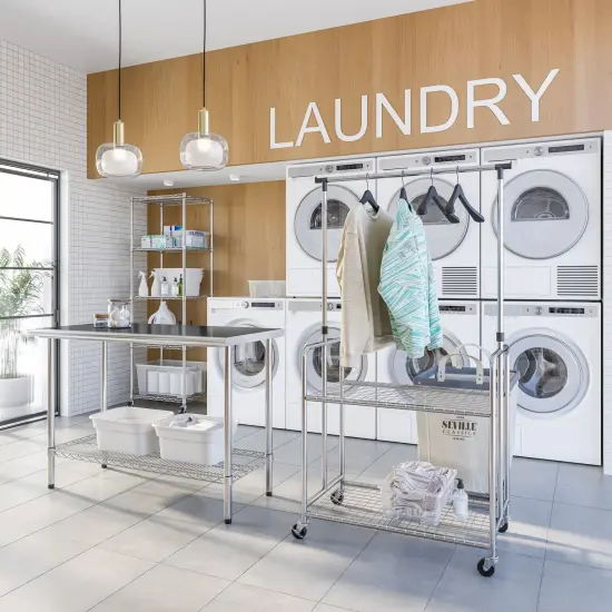 Seville Classics Stainless Steel Top Worktable NSF-Certified {6}