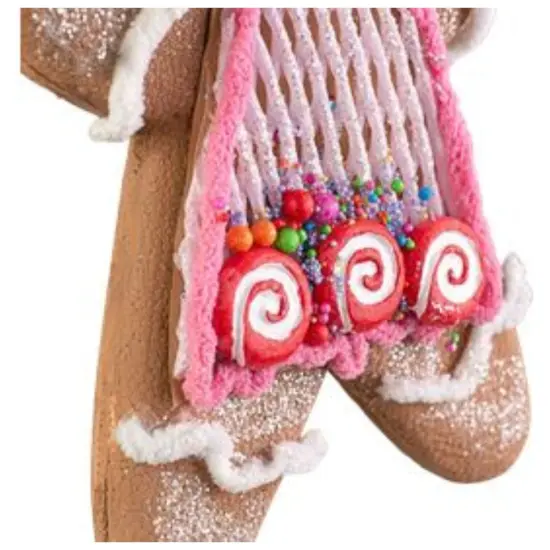 13" Pink Gingerbread Ornament {2}
