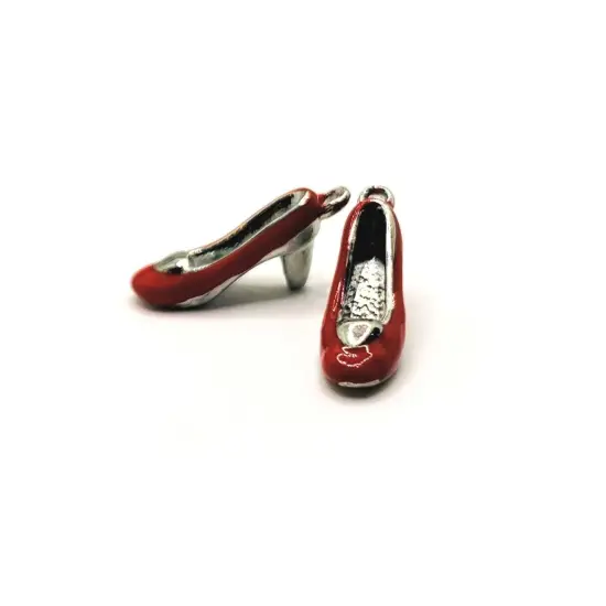 Red Ruby Heels Charms, 22x10mm {2}