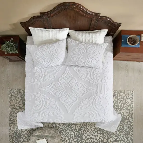 3 Piece Bedroom Bedding Cotton Chenille Coverlet Set Perfect for All-Season Bedroom Use {4}