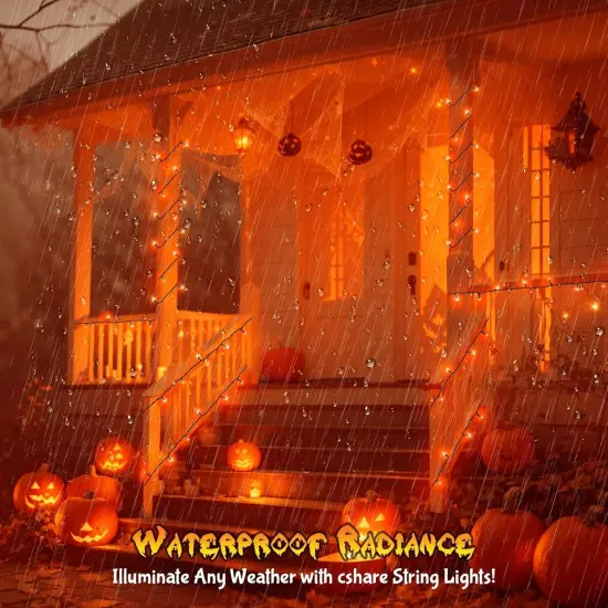Halloween Orange String Lights - Battery Operated - 16.4Ft, 50LED {5}