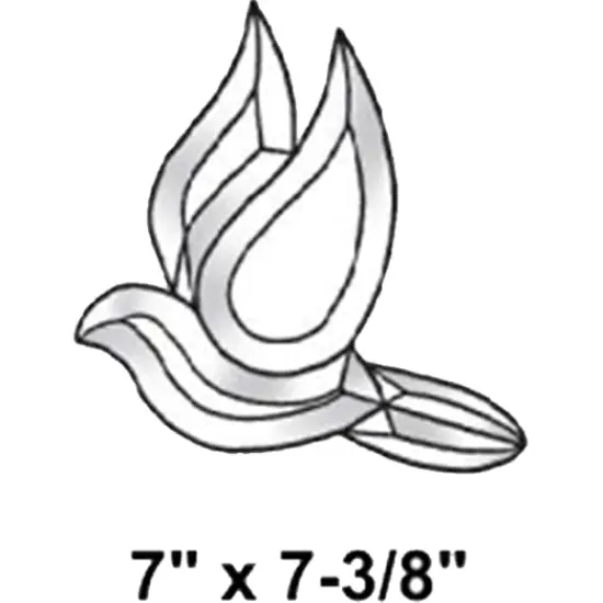 7" x 7-3/8" Clear Glass Dove Bevel Cluster BC427 {2}