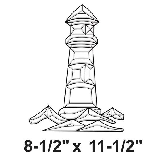 8-1/2" x 11-1/2" Exquisite Clear Glass Lighthouse Bevel Cluster EC800 {2}