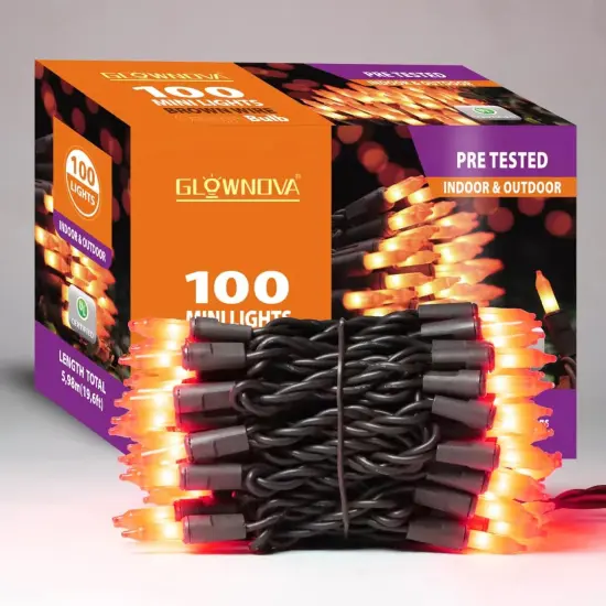 Halloween 100 Mini String Lights - Orange {1}