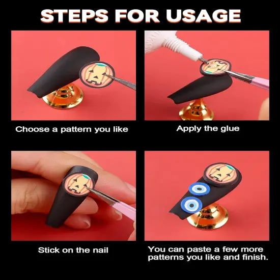 3D Boxes Halloween Nail Art Glitter {5}