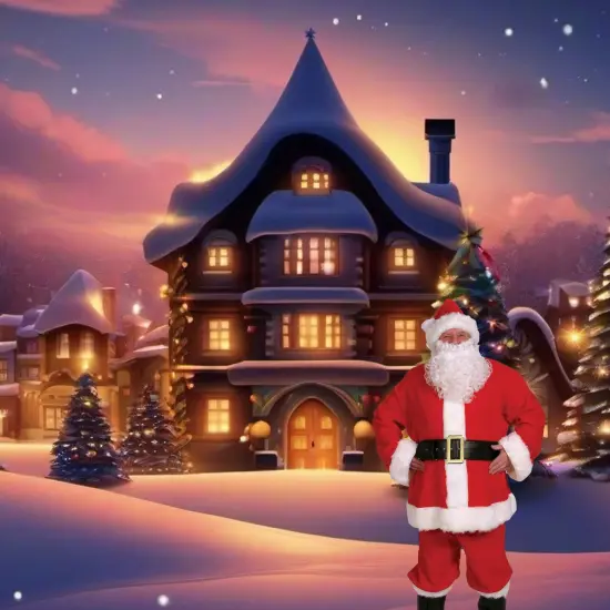 10 Piece Set Complete Santa Suit, Plush Coat, Pants, Hat, Belt, Gloves and Beard {3}