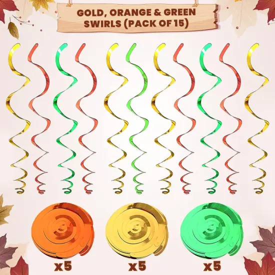 Pack of 30 Fall Hanging Swirls {3}