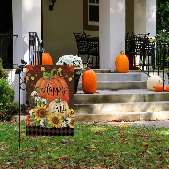 Happy Fall Garden Flag {3}