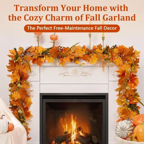 5.9Ft Fall Garland with Lights {5}