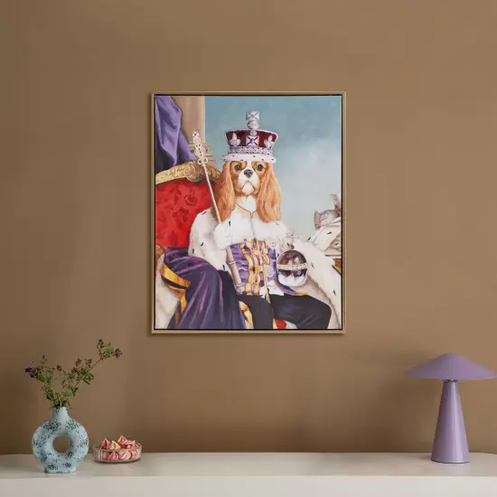 King Charles Spaniel III Framed Canvas Wall Art {1}