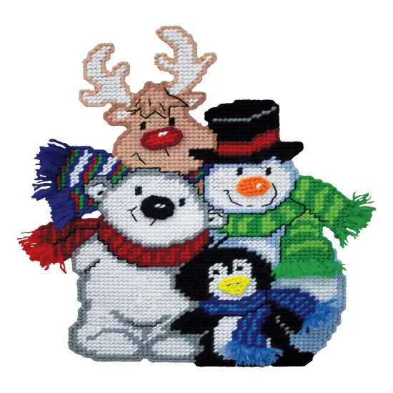 Design Works Plastic Canvas Wall Decor Kit-Winter Pals {3}