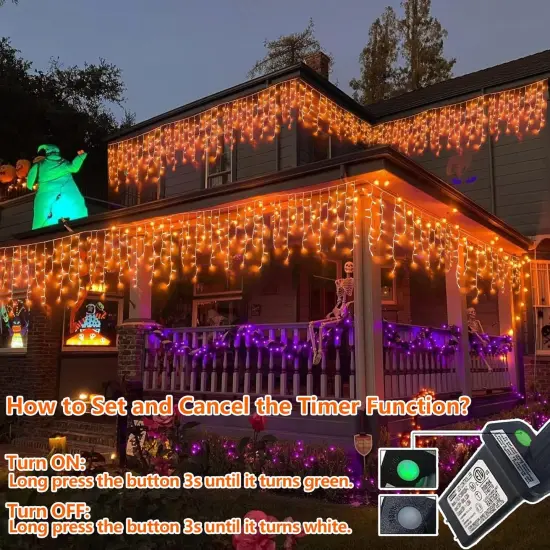 400 LED Orange Halloween Lights - Orange {5}